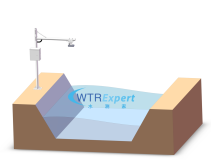 Radar water level meter channel installation diagram.png